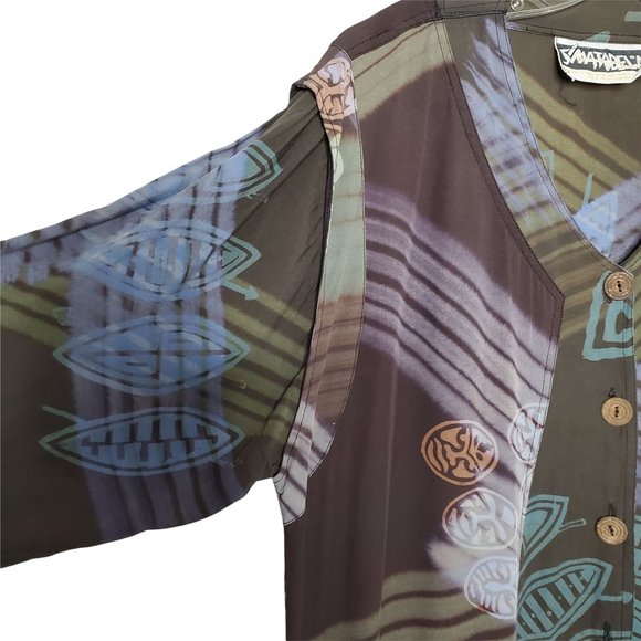 Simatadela Simone Vary Lioni L/XL Dress Skirted Tunic Lagenlook Art To Wear - Picture 5 of 8